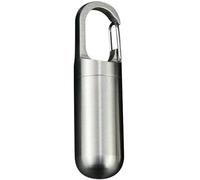 Travel Pill Case, Stainless Steel Pill Box Key Chain, Portable Pill with High Elastic Buckle for Outdoor Camping Travel