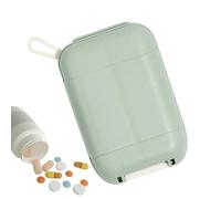 Travel Pill Container | Moisture Proof Small Pill Case,Fish Oil Box with Safety Lock, Portable Supplements Tablet Container for Briefcase