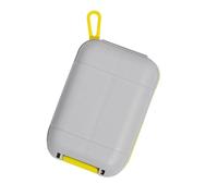 Travel Pill Container - Moisture Proof Travel Pill Organizer for Pocket Purse,Fish Oil Box with Safety Lock, Portable Supplements Tablet Container for Briefcase