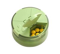 Travel Pill Holder - Compact Three Section Organizer Case, Foldable Supplement Storage Box, Pocket Sized Container | for Workplace School Fitness Camping Trekking Picnics Holidays Outdoor Activities