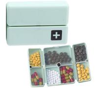 Travel Pill Holder - Foldable Magnetic Medicine Box | Portable 7-Compartment Pill Box for the Week, Dustproof, for Handbag, Medicine Container for , Cod Liver Oil and Food Supplement