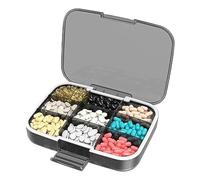 Travel Pill Organiser - Airtight Medicine Bag for Travel, Portable Pharmacy Box, Container, 9 Compartments, Dietary Supplement, Medicine Holder, Large Capacity