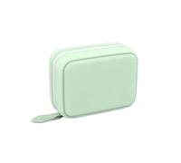 Travel Pill Organiser Bag, Have 14 Color Reusable Coded Zipper Pouches, Cover Waterproof Portable Case, Metal Zipper Travel Storage for Vitamins and Daily use etc Green