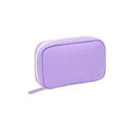 Travel Pill Organiser Bag, Have 14 Color Reusable Coded Zipper Pouches, Cover Waterproof Portable Case, Metal Zipper Travel Storage for Vitamins and Daily use etc Purple