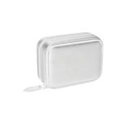 Travel Pill Organiser Bag, Have 14 Color Reusable Coded Zipper Pouches, Cover Waterproof Portable Case, Metal Zipper Travel Storage for Vitamins and Daily use etc White