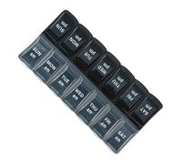 Travel Pill Organiser Box, Medicience Box Organiser, Pill Boxes 7 Day 2 Times a Day Weekly Medicine Storage Box, 7 Compartment Travel Pill Dispenser for Medicine, Supplement, Fish Oil