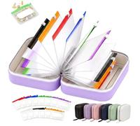 Travel Pill Organiser Case, Portable Binder Style Medication Wallet with 7 Or 14 Waterproof EVA Pouches, Clear A8 Zipper Bags for Vitamin, Supplements & Holiday Travel