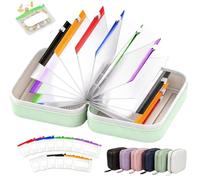 Travel Pill Organiser Case, Portable Binder Style Medication Wallet with 7 Or 14 Waterproof EVA Pouches, Clear A8 Zipper Bags for Vitamin, Supplements & Holiday Travel