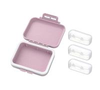 Travel Pill Organizer, 3 Compartment Daily Pill Organizer Portable, 3 Times A Day Compact Fish Oil Supplement Box For Business Trip, School