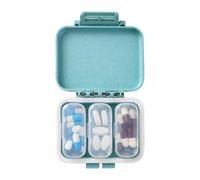 Travel Pill Organizer | 3 Compartment Pill Organizer For Pocket Purse - 3 Times A Day Moisture Proof Portable Fish Oil Box For Pocket Purse Briefcase