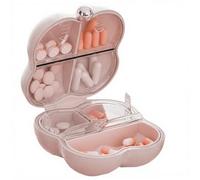 Travel Pill Organizer 7 Day, Compact White Pill Box with Separate Compartments, Portable Medicine Case Style 2