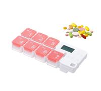 Travel Pill Organizer,Battery Operated Multi-Compartment Storage,7 Day Pill Organizer Case | for Supplement Cod Liver Oil Home Office School Travel Camping Men Women Kids