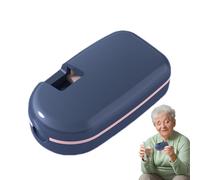 Travel Pill Organizer Box - Mini Pill Splitter and Crusher, Portable Daily Medicine Dispenser for Home, and Vacation Use, Pocket-Sized Tablet Holder for Easy Carrying White