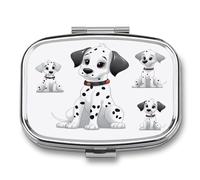 Travel Pill Organizer Cute Cute Dalmatian Printing Medicine Small Pill Box Portable Vitamin Holder Organizer for Daily Use & Travel