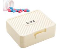 Travel Pill Organizer, Double Age Pill Organizer | Portable Shared Pills with 24 Compartments | Poet Poet Weekly Pill Organizer for Travel