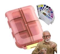 Travel Pill Organizer, Medicine Pill Container, Portable Travel Pill Organizer, Compact Medicine Pill Container, Travel Storage Box, Pill Case for Work, Camping, and Daily Use
