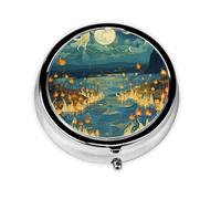 Travel Pill Organizer - Mini Metal Electroplated Round Pill Box, 3 Times a Day Medicine Organizer Lucy's Day