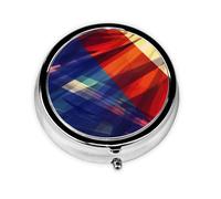 Travel Pill Organizer - Mini Metal Electroplated Round Pill Box, 3 Times a Day Medicine Organizer Philippines Flag