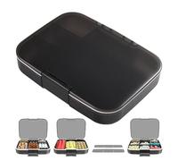 Travel Pill Organizer - Moisture Proof Portable Pill Dispenser, Extra Large Capacity Portable Container | Daily Weekly Supplement Storage