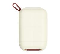 Travel Pill Organizer,Moisture Proof Small Pill Case - Fish Oil Box with Safety Lock, Portable Supplements Tablet Container for Briefcase