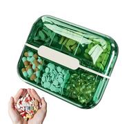 Travel Pill Organizer, Pill Organizer Box | Portable Medicine Storage Box with 6 Compartments, Waterproof Pill Box for Travel, Daily Use, Business Trips