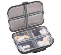 Travel Pill Organizer Small 8 Grid Compartments Pill Holder Box - Portable Medicine Container Case - Daily Weekly Medication Organizer