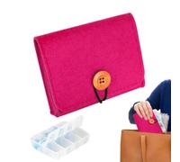 Travel Pill Organizer | Travel Daily Purse | Daily Pill Organizer Supplement Dispenser | for Home Office School Camping Outdoor Sports Vacation Men Women Elderly Kids Family