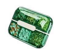 Travel Pill , Pill Box - Portable Medicine Storage Box with 6 Compartments | Portable Pill Case Pill Storage Box for Travel, Daily Use, Business Trip