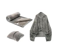 Travel Pillow Blanket Combo - Compact flights Blanket, Warm Flannel Wrap, Lightweight Portable Shawl Wrap | Cosy Travel Set for Airplane Use, Lightweight Comfort for Men and Women, Ideal for Car Rides