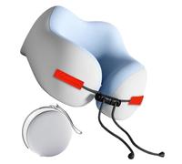 Travel Pillow - Breathable Neck Cushion Design Adjustable Rope Sleeper Support | Ergonomic Contour Structure, Long Theme, Lightweight Packable Form, Airplane Car Bed Recliner Chair Nursing Us