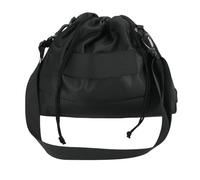 Travel Pillow Storage Bag, Waterproof Neck Pouch with Adjustable Strap, Drawstring Carrying Case for Convenient Packing, Journeys, Luggage, Planes, and Travel, Black