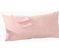 Travel Pillowcase 14x20 500 Thread Count Egyptian Cotton Set of 2 Toddler Pillowcase Zipper Closer 100% Egyptian Cotton (Toddler Travel 14x20 Zipper, Baby Pink Solid)