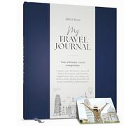 Travel Planner & Holiday Journal for 16 Trips - Navy Adventure Scrapbook, Bucket List & Travel Diary for Women, Men & Couples - Gift for Travellers