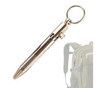 Travel Pocket Pen Ballpoint Pen Keychain Ballpoint Pen Pendant Brass Pen Design for Partners, Customers, Parents, Friends