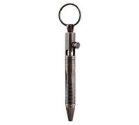 Travel Pocket Pen, Mini Ballpoint Pen, Key Ring with Brass Ballpoint Pen, Neutral Ballpoint Pen Refill, Brass Pen Pendant for Friends, Partners, Customers and Ve