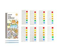 Travel Pocket Watercolor Book Set Watercolor Bookmarks to Paint Painting Book Improve Child's Creativity Painting Pocket Bookmarks to Paint Christmas Gifts