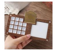 Travel Portable Empty Walnut Watercolor Palette Set Magnetic Clip 15 Grid Paint Box Student Sketching Painting Art Supplies(Set 3-2pcs)