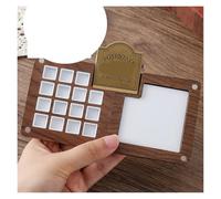 Travel Portable Empty Walnut Watercolor Palette Set Magnetic Clip 15 Grid Paint Box Student Sketching Painting Art Supplies(Set 5-3pcs)