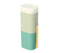 Travel Portable Toothbrush Storage Case Box Toothbrush Holder Cover Wash Cup Toilet Storage Box Bathroom Accessorie(Green)