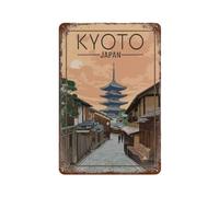 Travel Poster Kyoto Japan Street Vintage Tin Sign ,Home Office Kitchen Pub Club Cafe Bar Farm Restaurant Collection Metal Wall Art Retro Plaque20 x 30 cm (8 x 12 Zoll)-384