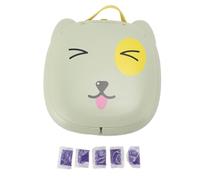 Travel Potty for Kids Cute Cartoon Design Foldable Portable Trainer, Leak-Proof Toddler Toilet for Car Camping Travel (Green)
