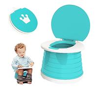 Travel Potty for Toddler Portable Kids Potty Folding Toilet Seat Car Potty Travel Essentials for Kids Indoor Outdoor Green Kids Toilet Seat Potty Toilet Folding Toilet Seat for Toddlers Potty Training
