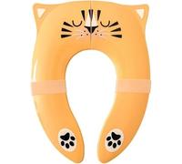 Travel Potty Seat for Toddler - Folding Potty Training Seat - Portable Toilet Seat Cover for Baby & Kids(Orange Tiger)
