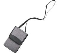 Travel Pouch Small Neck Pouches, Phone Passport Credit Card Gadget Holder Storage Bag with Adjustable Strap for Men and Women - Dark Grey