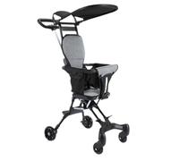 Travel Pram for - Lightweight and Compact Folding Trolley for Travel, Portable Stroller for Babies and Small Children | Reversible Reading Includes Soft Seat with Swivel Wheels, PRA Solution