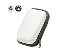 Travel Protective Case Shockproof with 2 Joystick Caps Protection Bag Anti-Scratch Retro Handheld Game Console Carrying Bag (Silver)