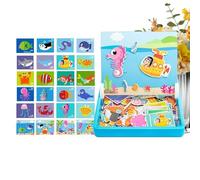 Travel Puzzle | Funny Double Sided Board Games | Portable Magnet Jigsaw Puzzle Boxes - for Toddler Girls Kids Preschool Road Trip Car Airplane Travel Playroom Birthday Holiday