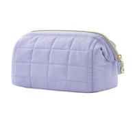 Travel Quilted Makeup Bag Portable Large Capacity Quilted Organizer Bag | Makeup Portable Zippered Quilted Large Toiletry Travel Cosmetic Organizer Zipper Organizer for Men, Women, Adults, Friends