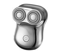 Travel Razor, Electric Shaving Razor, Waterproof Electric Razor, Mini-Shave Electric with USB Port for Air Travel Camping Car Business Travel (Silver)