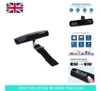 Camry Luggage Scale Portable Digital Scale Suitcase Hanging Scales with Tare Function Weighing Scale with LCD Display for Travel Outdoor Home Use, 110 lb/50 KG Capacity-Black